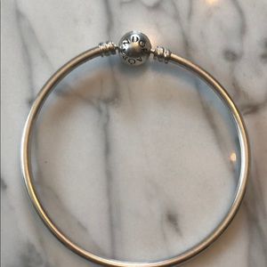 Sterling silver Pandora bangle.